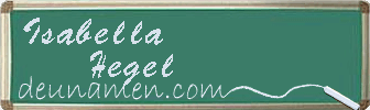 Isabella Hegel Visitenkarte